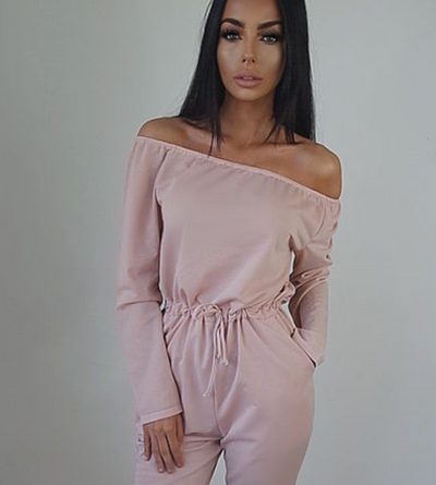Jumpsuit de Hombro Descubierto con Detalles Rotos - Tendencia Otoño - Image 3