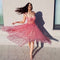 Vestido Lunares con Cintura Bandeau y Falda Amplia