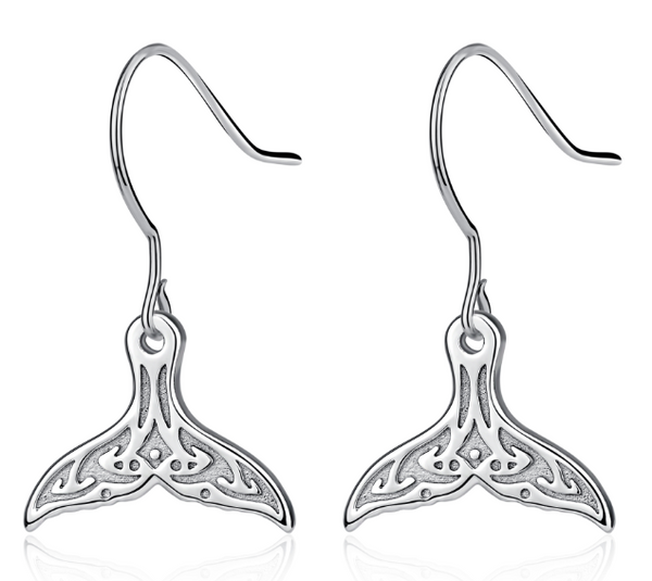 Aretes de Plata Colita de Ballena 925