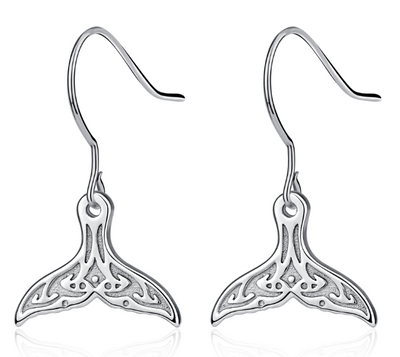 Aretes de Plata Colita de Ballena 925