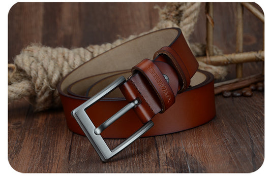 Cinturón de Cuero Premium para Hombre con Hebilla de Pasador - Estilo Casual y Ejecutivo - Image 2