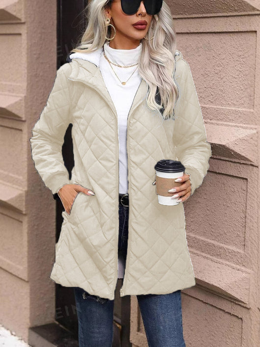 Abrigo Acolchado con Capucha para Mujer - Fleece Cálido - Image 10