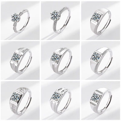 Anillo de Diamante Mozan para Parejas - 1 Quilate - Image 12