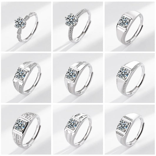 Anillo de Diamante Mozan para Parejas - 1 Quilate - Image 12