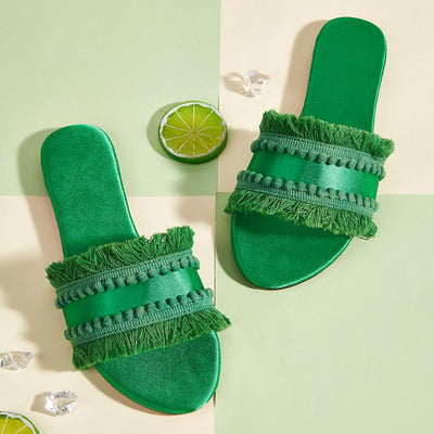Sandalias Planas Extragrandes para Mujer con Borlas - Comodidad de Verano - Image 16