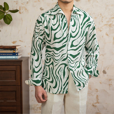 Camisa de Lino Drapeado con Moño Transpirable - Image 5