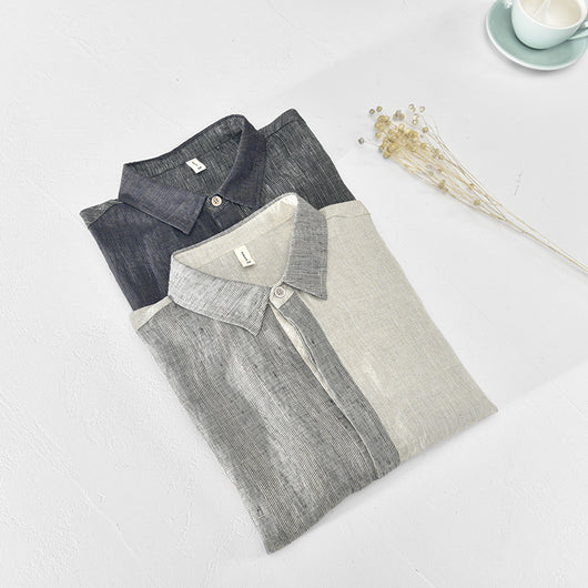 Camisa de Lino para Hombre Manga Corta - Image 6