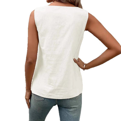 Chaleco Casual de Cuello Diagonal Multicolor para Mujer - Image 8