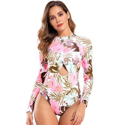 Traje de Baño Conservador Estampado de Una Pieza Talla Pequeña Largo - Image 9