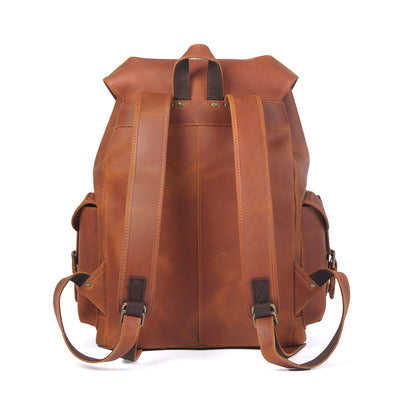 Mochila de Cuero Genuino Estilo Retro con Gran Capacidad para Hombre - Image 18