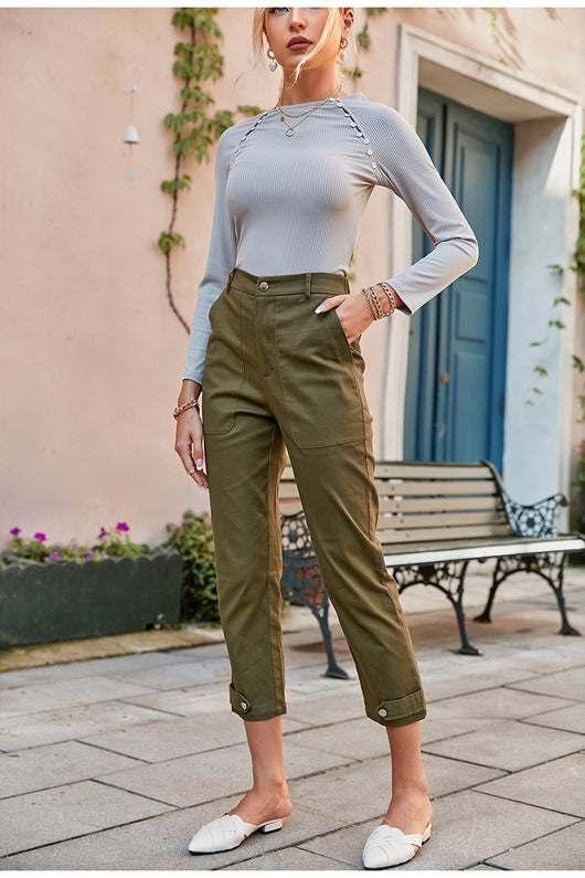 Pantalones Ajustados Tipo Lápiz para Mujer - Estilo Europeo y Americano - Image 11