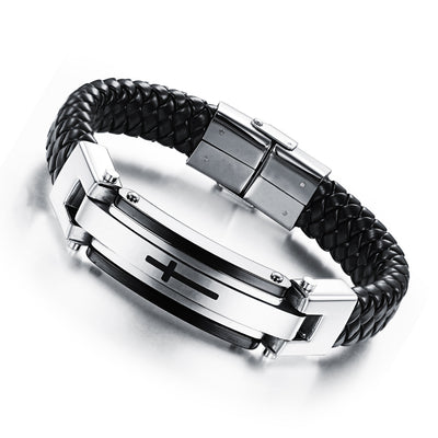 Pulsera de Acero Inoxidable con Cruz - Image 6