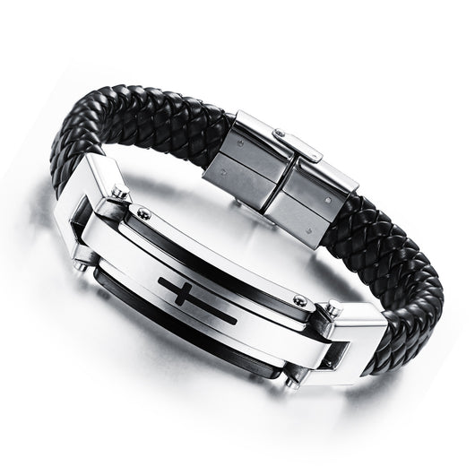 Pulsera de Acero Inoxidable con Cruz - Image 6
