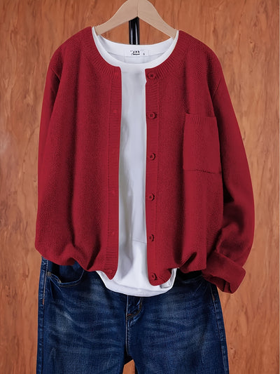 Cardigan Tejido de Abrigo en Colores Puros para Mujer - Image 14