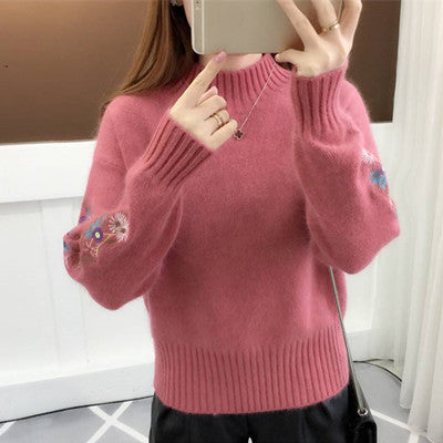 Blusa Manga Larga Cuello Alto con Bordado en Hilo - Image 13