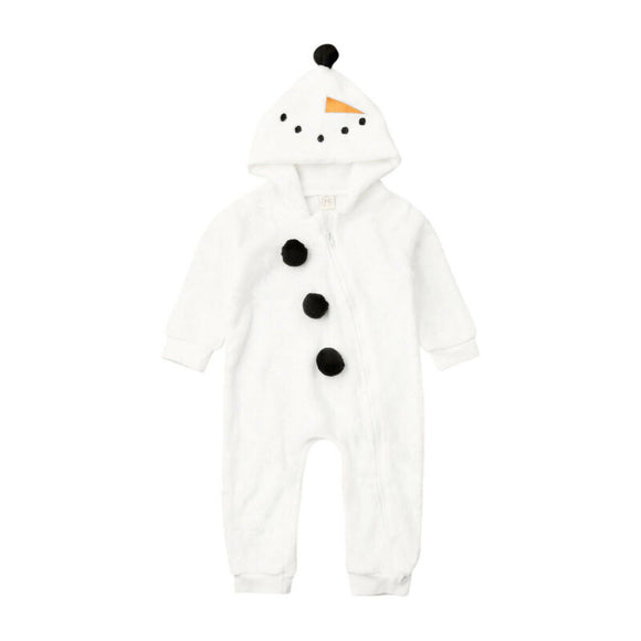 Pijama Enterizo Muñeco de Nieve con Capucha