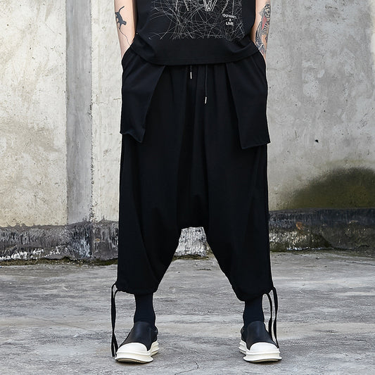 Pantalones Harem con Cordón Ajustable