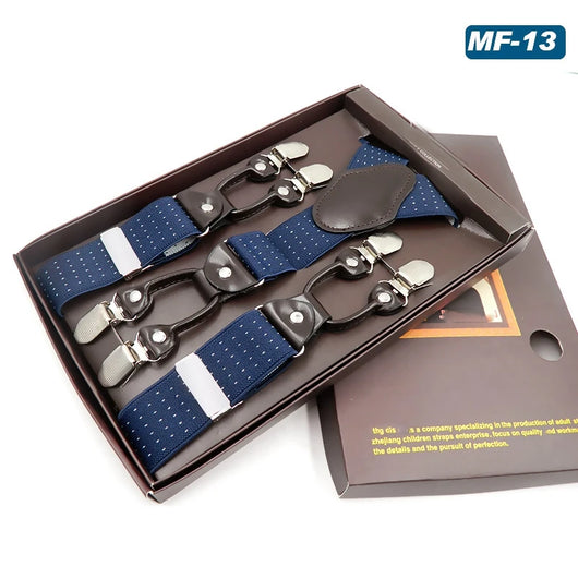 Tirantes Elásticos Multicolor con 6 Clips para Hombre - Image 45