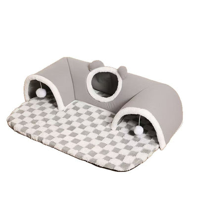 Túnel Cama para Gatos con Juguetes - Casa Cueva Plegable y Lavable - Image 4