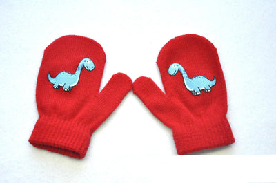 Guantes Tejidos con Patrón de Dinosaurios - Image 12