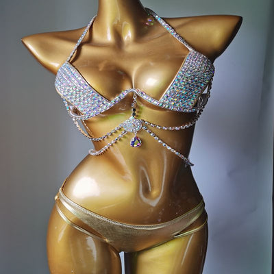 Traje de Baño Diamante con Tassel y Soporte Reforzado - Image 7