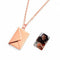 Ladies Titanium Steel Clavicle Chain Pendant Rose Dorado Photo