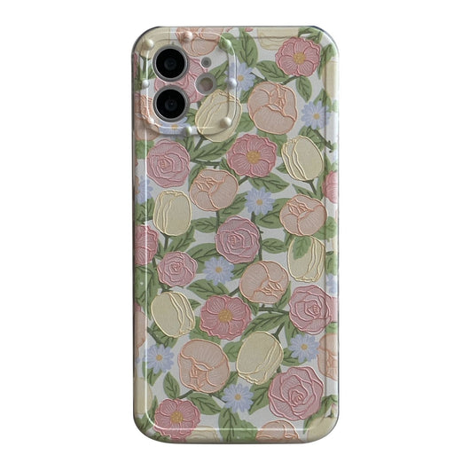 Funda Protectora Floral Lateral en Silicona para Teléfono - Image 6