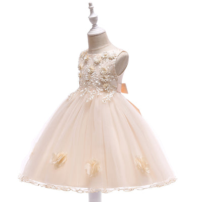 Vestido de Fiesta Infantil con Falda Tutú de Flores - Hecho a Mano - Image 2