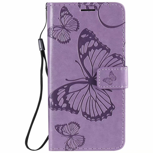Funda de Cuero para Teléfono con Mariposa Prensada - Image 30