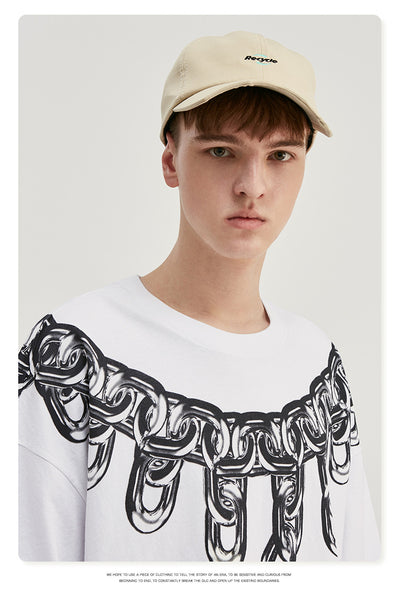 Playera Hombre Manga Corta Cadena Metálica Negra Personalizada - Image 10