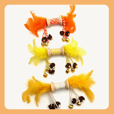 Juguete Interactivo para Gatos con Plumas, Campanas y Texturas de Masticación - Image 2