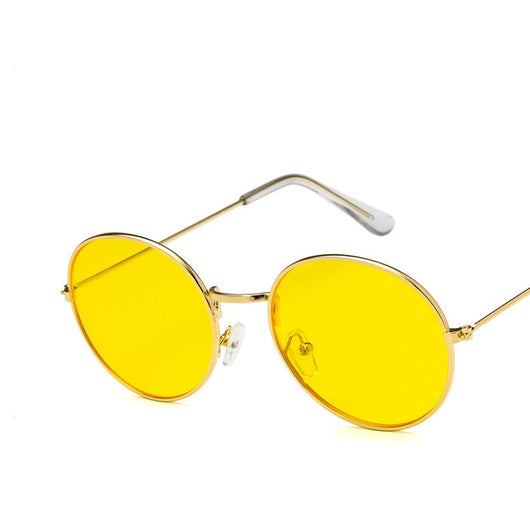 Round clear lens glasses with silver metal frames and black temple tips, shown from an angled and front view. - Image 17