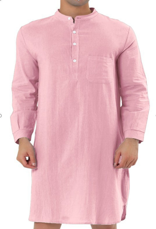 Bata Camisera Clásica con Bolsillos para Hombre - Image 19