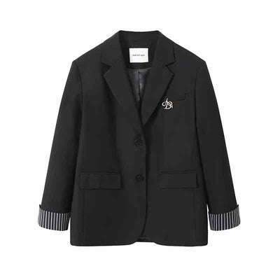 Blazer Suelto Casual para Mujer con Puños Doblados - Image 9