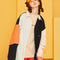 Camisa Suelta con Costuras de Contraste y Mangas Desmontables