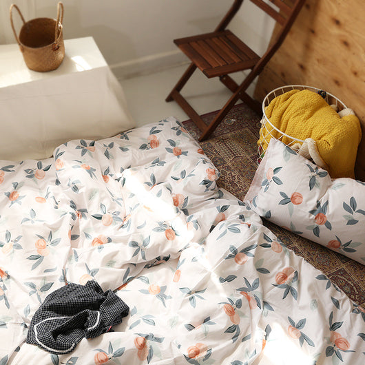Juego de Cama 7 Piezas: Sábanas de Algodón y Edredón Floral - Image 9