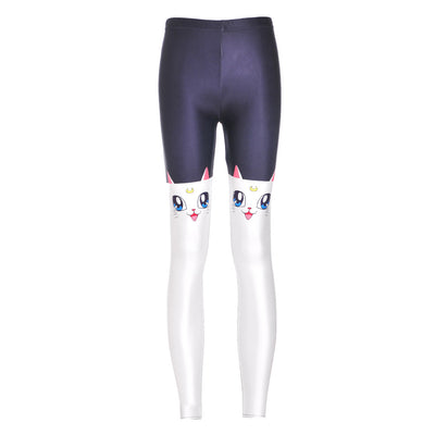 Leggings Deportivos Mujer Estampado Gato Blanco - Image 4
