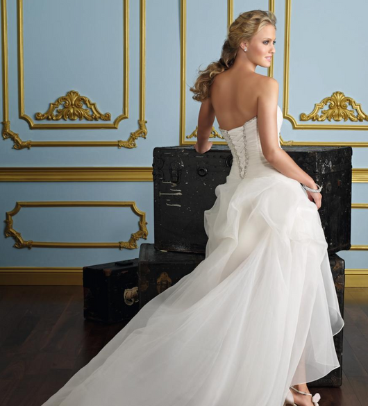 Vestido de Novia Convertible Elegante - Tubo Corto y Largo Estilo Europeo - Image 3