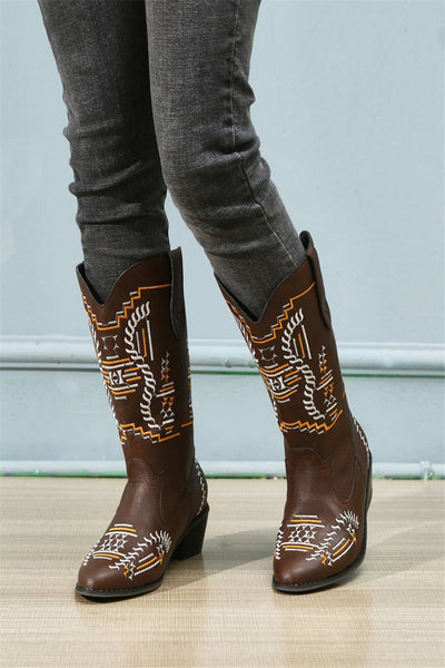 Botas Altas de Tacón Fino con Punta Afilada Estilo Retro Europeo - Image 5