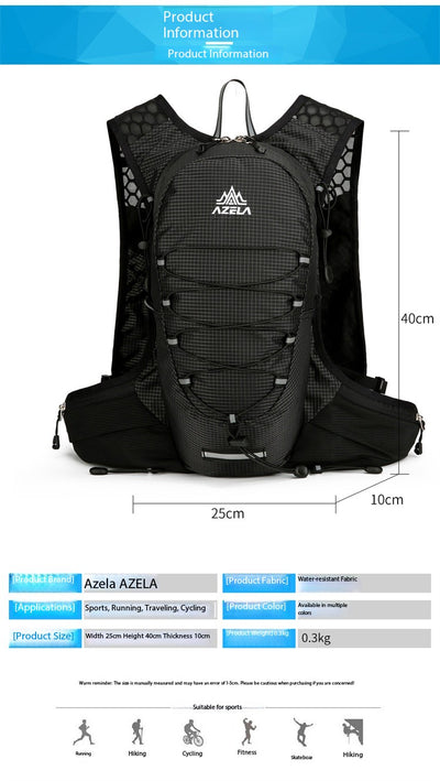 Mochila de Hidratación AZELA con Malla Transpirable para Trail Running y Senderismo - Image 10