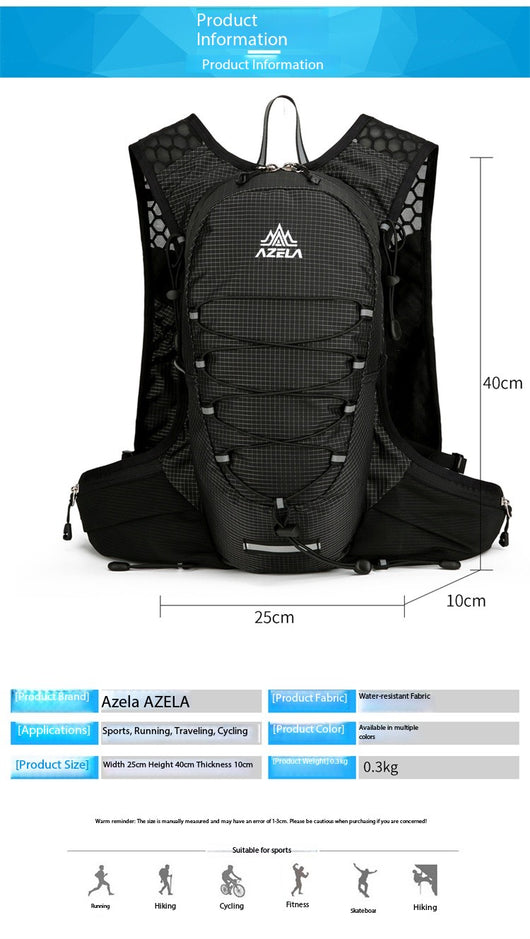 Mochila de Hidratación AZELA con Malla Transpirable para Trail Running y Senderismo - Image 10