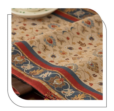 Camino de Mesa Vintage con Flecos Estilo Americano - Image 11