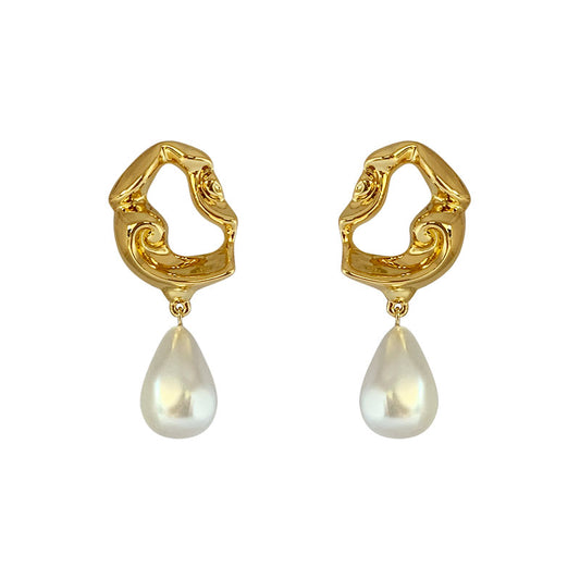 Aretes de Perla Barroca Irregular - Image 2