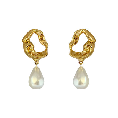 Aretes de Perla Barroca Irregular - Image 2