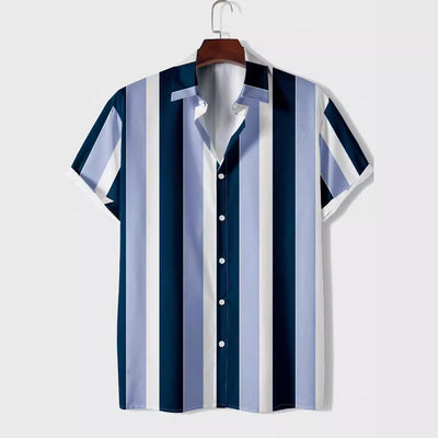 Camisa Casual de Hombre con Rayas Estampadas - Image 16