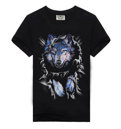 Playera Azul Lobo de Manga Corta - Image 2