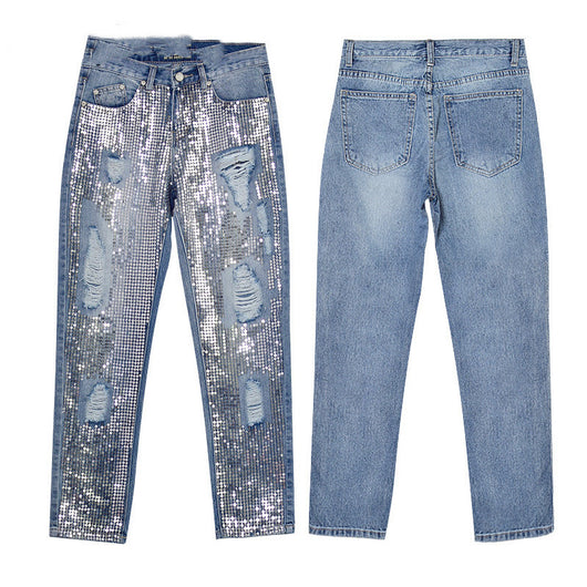 Pantalón Denim Recto Cropped de Tiro Medio para Mujer - Image 22