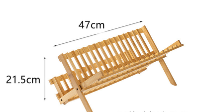 Escurridor de Platos Doble de Bambú con Ventilación - Image 4