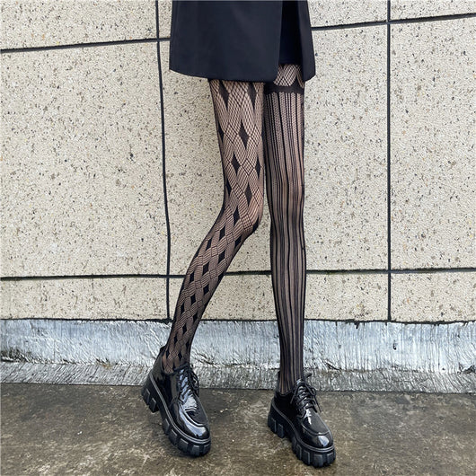 Medias de Malla Diamante para Mujer - Alta Elasticidad - Image 3