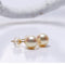 Perfect Round Seawater Pearl Stud Earrings S925 Sterling Silver needle 4to4.5mm